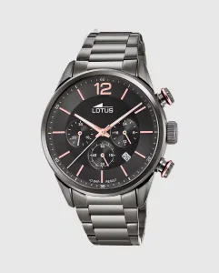 Мужские часы 18686/2 Chrono из черной стали LOTUS, черный