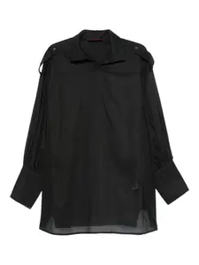 Блузка с заниженной линией плеч THELATEST, черный