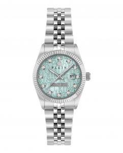 Часы Date Superlative Crystal Watch PHILIPP PLEIN, серебристый/нержавеющая сталь/синий