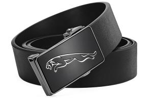 JAGUAR Кожаный мужской ремень черный, Black