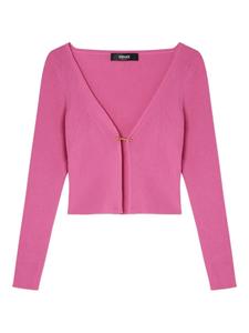 Versace кардиган с декором Safety Pin, розовый