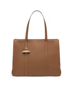 Кожаная сумка-тоут на молнии Nerogiardini, коричневый