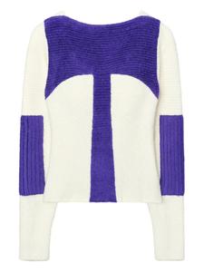 Tory Burch свитер в стиле колор-блок, нейтральный