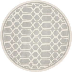 Ковер SAFAVIEH, 153 x 153 см, Chatham Collection Grey/Ivory CHT725E ручной работы геометрический премиум шерстяной