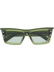 Солнцезащитные очки в квадратной оправе Balmain Eyewear, зеленый
