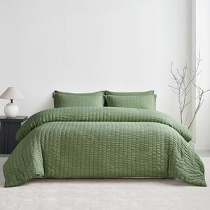 UJNHGQ Комплект постельного белья из пике зеленого цвета Green