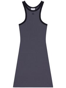 Courrèges платье с короткими рукавами, синий