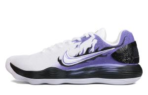 Nike Гиперданк 2017 прогулочные, Dark Flame Meteorite противоскользящие износостойкие низкие баскетбольные кроссовки мужские белые фиолетовые