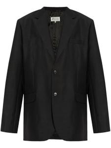 Шерстяной блейзер Maison Margiela, черный