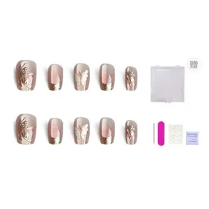 Искусственные ногти для женщин ORANOT, Long Ladder M, Suitable For Chubby Hand[Includes Storage Box]16-12-13-12-9