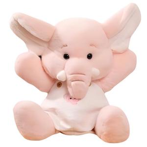 Плюшевая игрушка Bruh Elephant Cub Soothing And Adorable Dolls высота 23cm/32cm/50cm/63cm/80cm Ten Thousand Children's Music, Pink[Sitting Posture]