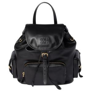 MIU MIU Женский рюкзак из телячьей кожи черный