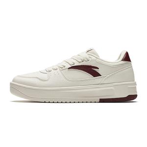 ANTA Легкие белые кроссовки с эффектом увеличения роста Легкие низкие скейтерские туфли Женские ярко-красные - цвет слоновая кость/темно-красный, цвет Ivory White/Deep Red-1