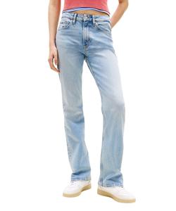 джинсы средней посадки расклешенные