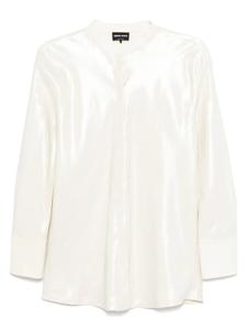 Рубашка с эффектом металлик Giorgio Armani, нейтральный