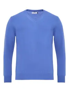 Шерстяной свитер с V-образным вырезом Loja Das Meias, синий