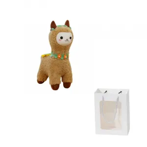 Плюшевая кукла Creative Wreath Alpaca высотой 40см/50см/60см/90см CHONGRONGLIANYU, коричневый