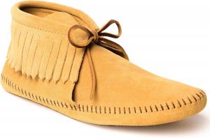 Мокасины-башмачки Minnetonka с классической бахромой для мужчин, светло-коричневый