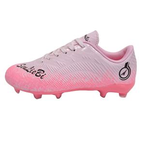 Футбольные бутсы для детей и подростков с низким верхом, устойчивые к истиранию, противоскользящие, противоударные, водонепроницаемые CAMKIDS, розовый