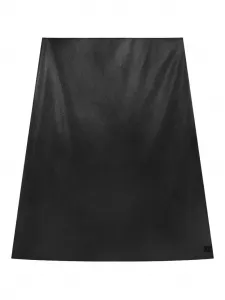 Миди-юбка с вышитым логотипом Courrèges, черный