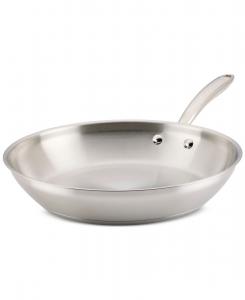 Профессиональная индукционная сковорода диаметром 12,5 дюймов Rachael Ray, цвет stainless steel