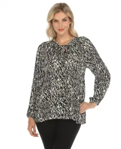 Женская блузка в крестьянском стиле с принтом White Mark, мультиколор