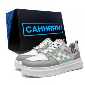 CAHHRRN Дышащие низкие скейтерские кроссовки мужские бело-зеленые, цвет White Green