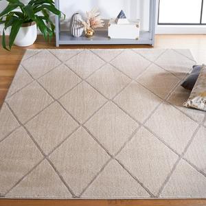 Ковер SAFAVIEH, 244 x 305 см, - коллекция Revive - большой - бежевый, узор Trellis, без ворса и легкая чистка, идеально для гостиной, спальни, офиса, столовой (REV104B)