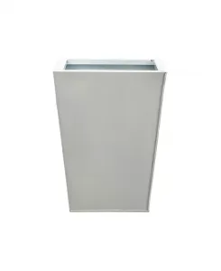 Классическое квадратное металлическое кашпо 13 дюймов Nearly Natural, white