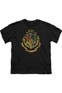 Футболка с коротким рукавом для детей с гербом Хогвартса из Гарри Поттера Gildan, черный