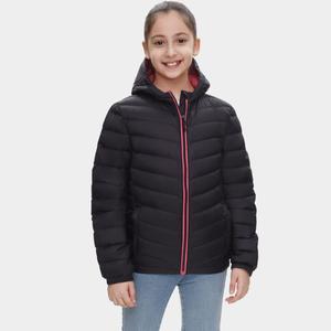 Сверхлегкая пуховая куртка для девочек Rokka&Rolla, которую можно сложить и убрать, черный