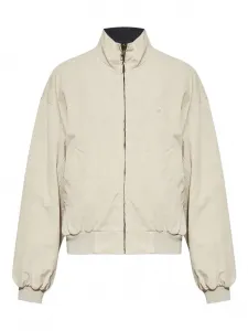 Бомбер с вышитым логотипом Balenciaga, бежевый