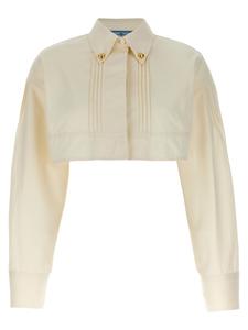 Укороченная куртка Prada, бежевый