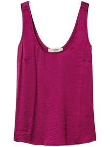 Атласный топ с эффектом чеканки TWINSET, красный