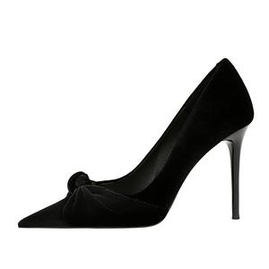 QITUMAUL Стройные каблуки на шпильке 10 см женские черные, цвет Black[Heel Height 10cm]