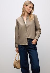 Блуза Street One Button-down blouse, Braun/Brown