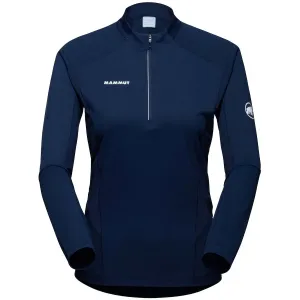 Женская горная футболка AENERGY FL HALF ZIP Mammut, темно-синий