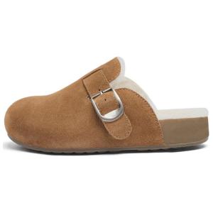 AGSDON Женские тапочки с закрытым носком каштановые, цвет Chestnut