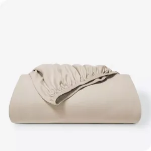 Простыня на резинке из органического хлопкового джерси Bare Home, sand