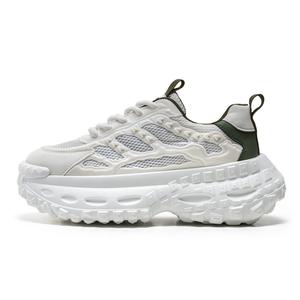 PNKE Устойчивые к истиранию дышащие низкие массивные кроссовки для мужчин с эффектом увеличения роста бело-голубые, цвет White Blue