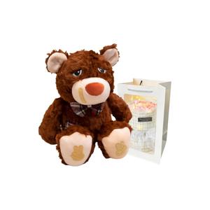 Мягкая игрушка мишка с эмоциями, высота 35 см PUDOWRABBIT