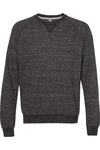 Толстовка JERZEES Snow Heather French Terry с круглым вырезом, цвет black ink