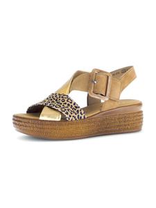 Gabor Сандалии на танкетке коричневого цвета