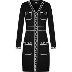 KARL LAGERFELD / Karl Lagerfeld Jeans Длинное платье с длинными рукавами KARL LAGERFELD черное
