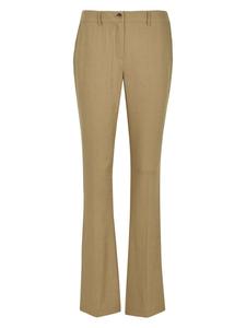 MADELEINE Брюки с расклешенными плиссированными брюками в крапчатом бежевом цвете