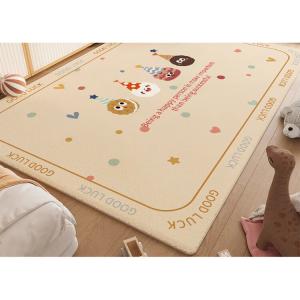 Budis Ковер 240х340 см из плотного короткого велюра, для гостиной, детской, спальни, стираемый, моющийся, водонепроницаемый BJ-284 Cookie Design