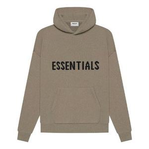 Толстовка ss21 knit logo hoodie 'taupe' Fear Of God Essentials, серый