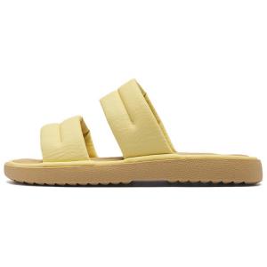 AGSDON Женские слайдеры бежево-желто-голубые желтые, цвет Yellow