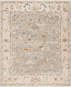 Ковер SAFAVIEH, 305 x 427 см, Samarkand Collection Grey/Ivory SRK144F ручной работы традиционный восточный премиальный шерстяной для гостиной столовой спальни