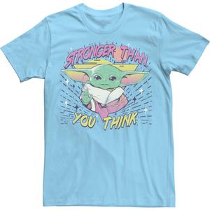 Мужская футболка с плакатом «Звездные войны: Мандалорец сильнее, чем вы думаете» Star Wars